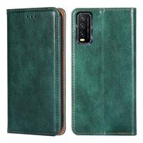 Solid Wallet Case For Vivo Y51 Y31 2020 Y12 Y17 Y20 Y93 Y95 X50 X60 Pro V20 SE V21E X50E V19 Flip Case PU Leather Card Slot Holster Cover Phone Bumper Vivo Y78T (5G) žalia