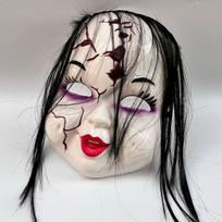 1 Pc Scary Ghost Mask Costume Props Chucky Ghost Doll Mask Halloween Full Face Helmet Masquerade Scary Cosplay Party Headwear gray