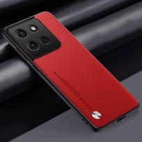 Prabangus PU odinis dėklas Motorola Moto G86 Power galiniam dangteliui, silikoninis smūgiams atsparus pilnos apsaugos telefono dėklas Motorola G86 5G Moto G86 raudona