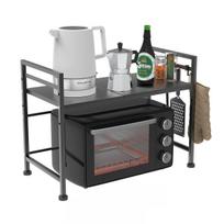 CCYCCL Microwave Microwave Kitchen Toaster Storage Kitchen 3 Width Adjustable Shelf Load Space Includes Easy to Made of Black Rack, Rack, Rack, Rack, juoda
