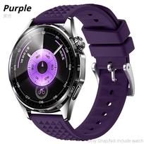 22mm 20mm Soft Silicone Strap For Huawei Watch GT7 Pro/GT7/GT 6/5/4/3 46mm Sport Bracelet for Samsung Galaxy Watch 7 6 5 4/Active 3 2 20mm Width Universal violetinė
