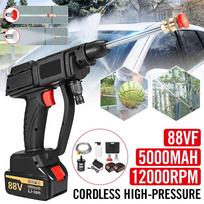 Cordless High Pressure Car Washer Spray Water Guns 1500W 88VF Portable High Pressure Cleaner Washing Machine for 18V Battery mėlyna