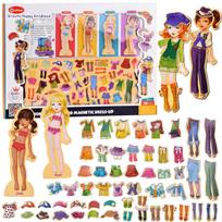 Magnetinė medinė dėlionė Fashion Dress Up