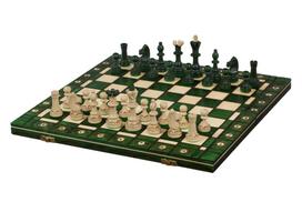 Wooden chess senator 41x41cm in an elegant green color