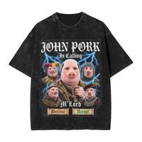 Baby Tung Tung Tung Sahur Triple 67 T Shirt Beach  Y2k Retro Tshirts Cotton Fashion Tee Shirt For Man Short Sleeve Loose Tees M black