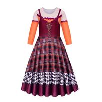 Authentic Hocus Pocus2 Mary Sanderson Role Play Costume For Children 150 brown