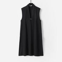 Men's Cotton Linen Frog Button Vest – Chinese Retro Style M black