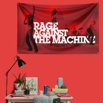 Rage Against The Machine Rap Rock Flag 3x5 Ft 90x150cm Polyester Decorative Banner Tapestry For Music Fans Bedroom Wall Decorati 74x94cm(29x37in)