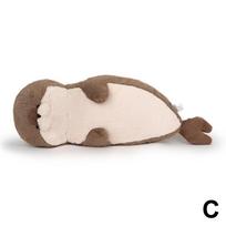 Plush Seal Otter Toy Soft Pillow Lifelike Stuffed Marine Life Sea Otter Soft Doll Simulation Seal Cushion For Birthday Gifts white