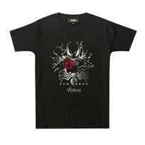 Marvel Venom 3 trumpomis rankovėmis marškinėliai berniukams studentams vasaros laisvi kasdieniai pusrankoviai drabužiai apatiniai medvilniniai Žmogus-voras populiarūs S juoda