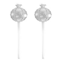 Plant Watering Bulbs Planter Insert Self Watering Globes with Stoppers Cactus Ball Shape Vacation Plant Watering Tools for Indoor 2pcs gryna