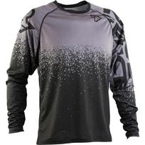 Summer MTB Road motocross shirt men breathable mountain bike mtb long sleeve racing sportswear L gray