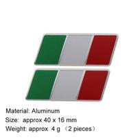 2PCS Aluminium France Germany Italy Russia Flag Emblem car Fender Rear Decal Badge Sticker Compatible with A1 A3 A4 A5 A6 A7 A8 gray