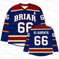 Women Cosplay name tag t-shirt TV Off Campus Briar University Hockey Jersey Graham 44 22 DI LAURENTIS 66 Tucker46 adult T-shirt 4XL brown