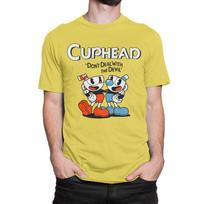 Cuphead Don't Deal With The Devil T-Shirt, Men's Women's Sizes (wtb-132) 120 beige