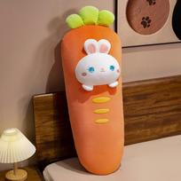 New Carrot Strawberry Rabbit Plush Toys Cozy Soft Big Size Cartoon Throw Pillow Soothing Sleeping Companion Cute Home Decor 75cm orange