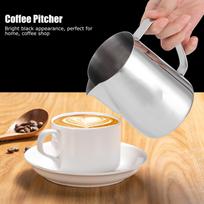 600ml Coffee Pitcher 304 Stainless Steel Latte Art Frothing Cup Coffee Accessories for Home Office white