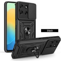 Šarvuotas dėklas Motorola Moto G56 G86 5G G15 G35 G55 G75 G85 G04 G24 G54 G84 E14 E15 objektyvo apsaugos dangtelis žiedinis stovas laikiklis Fundas Motorola Moto G56 black