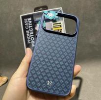 Originalus Benks Mėlynas Stilius Kevlar Serija Dėklas iPhone 17 Pro Max Dėklui Austas Aramido Pluošto Dėklas iPhone 17 Pro dėklams Carbon Fiber&iPhone17 Pro Max mėlyna