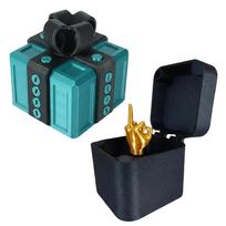 Middle Finger Prank Gift Box, DIY Surprise Pop-Up Toy with Screws, Annoying Present for Adults, Viral Tiktok Gag Gift for Friend 4XL blue
