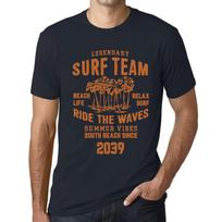 Men’s Vintage Tee Shirt Graphic T Shirt Surf Team 2039 Navy 3XL bedugnė