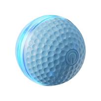 Indestructible Cats Toy Ball With Automatic Rolling Promotes Teeth Health and Mental Stimulation Indoor Entertainment mėlyna