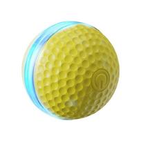 Indestructible Cats Toy Ball With Automatic Rolling Promotes Teeth Health and Mental Stimulation Indoor Entertainment geltona
