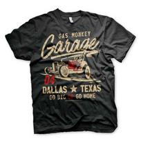 Official Gas Monkey Garage Go Big Or Go Home Black TShirt Unisex T-Shirt XXXL gray