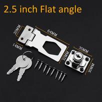 Hardware Securit Home Improvement Shed Padlock Garage Lock Locking Staple Cupboard Hasp 2.5 inch Flat angle white