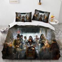 Naujas žaidimas A-Assassin S Creed Meno Antklodės Užvalkalas Pagalvės Užvalkalas Patalynės Komplektas Vaikams Berniuko Miegamojo Dekoras Dovana Viengulis Dvigulis Didelis Dydis 135X200cm
