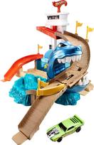 Hot Wheels Color Shifters Biting Shark Playset 1 4 and BGK04 [Includes minicar] [Ages up] blue