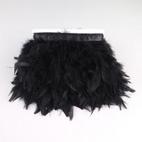 10 metrų Turcijos plunksnų apdaila kutai 10-15 cm Marabou plunksnos juosta Rankdarbiai Drabužiai Suknelė Siuvimas Plunksnos Dekoracija 10 meters black