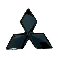 ABS Automobilio Vairo Rato Centrinis Lipdukas Emblema Ženklelis Mitsubishi ASX Ralliart Lancer Cordia Pajero Outlander Eclipse L200 EVO UG2 5.5CM juoda