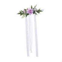 for Wedding Chair Backs, Artificial Blooms Event Backdrop violetinė