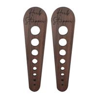 2Pcs Wooden Herb Stripper Tool 4 Hole Leaf Remover for Rosemary Thyme Kale Food Grade Boxwood Kitchen Gadget for Stripping Leaves from Stems Size#17 gray