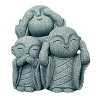Budos akmeninė statulėlė Maži budistų vienuoliai Tibeto budizmo figūrėlės Zen sodo ornamentas Meditacija Namų akvariumo dekoracija gray
