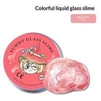 Putty Slime Toy Reusable Handmade Diy Liquid Crystal Bouncy Set Kid Safe Mud Stress Relief Color Clay Shape pink