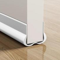 PVC Adjustable Door Bottom Seal Strip Weather Strip Under Door Draft Stopper Thicker Anti-Cold Gap Blocker Sealing Weather Strip gray