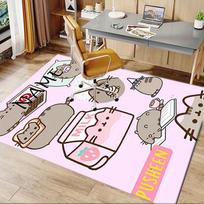 Pusheen, Pienas, Ragana Biuro Kilimas Minkštas Poliesterio Įėjimo Kilimas Plaunamas Neslystantis Skalbiamas Mašinoje 80cm by 120cm gray