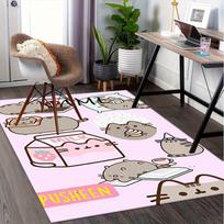 Pusheen, Pienas, Ragana Biuro Kilimas Minkštas Poliesterio Įėjimo Kilimas Plaunamas Neslystantis Skalbiamas Mašinoje 100cm by 120cm