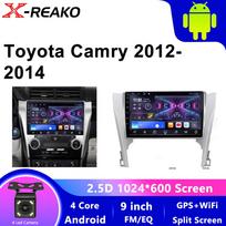 Android 12 Car Radio For Toyota Camry 7 XV 50 55 2012 2013 2014 BT 2DIN 2 DIN DVD Wireless Carplay Auto GPS Navigation DSP 4 core 1GB+32GB carplay black