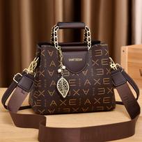 New Retro Print Handheld One Shoulder Crossbody Bag Large Capacity Crossbody Women's Bag Fashion Bucket Bags