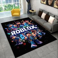 3D Animacinis R-Robloxs Žaidimo Kilimas Kilimas Žaidimų Kambariui Miegamajam Svetainei Sofai Namų Durų Kilimėlis Dekoras, Plotinis Kilimas Neslystantis Grindų Kilimėlis Dovana 100x150cm