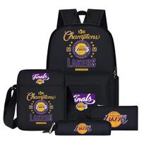 Stylish And Durable Nba Backpack For Middle School Students 20l Capacity Style F black