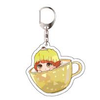 Demon Slayer Keychain Kamado Tanjiro Nezuko Tomioka Giyu Agatsuma Zenitsu Kocho Shinobu Anime Charm Pendant Accessory Gift for Premium Quality 55mm yellow