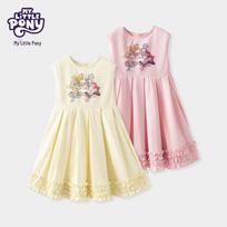My Little Pony Girls' Summer Cotton Sleeveless Princess Dress 140 rožinė