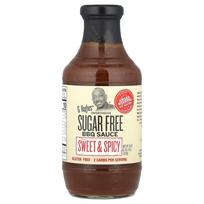 iHerb Sugar-Free BBQ Sauce, Sweet & Spicy, 510g (1lb 2oz) brown