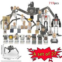 MOC Skibidi Toilet Action Figures Building Blocks Set For Kids Titan TVMan Spider Construction Boys Toys Christmas Gifts