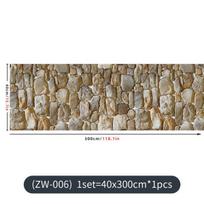 300 cm Neperšlampamas ir vandeniui atsparus sienos lipdukas plytų raštas roko plytelių lipdukas virtuvės vonios kambario dekoro lipduko tapetai 40cm x 300cm gray