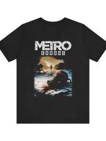 Metro Exodus T shirt, horror game merchandise, men's gaming shirt Loose-fitting, casual, unisex streetwear shirt 100 gray